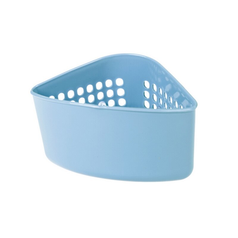 Kitchen Wall-suction Storage Basket for Small Objects Sponge Small Storage Basket Multifunctional Sink Holder Basket: Nordic Blue