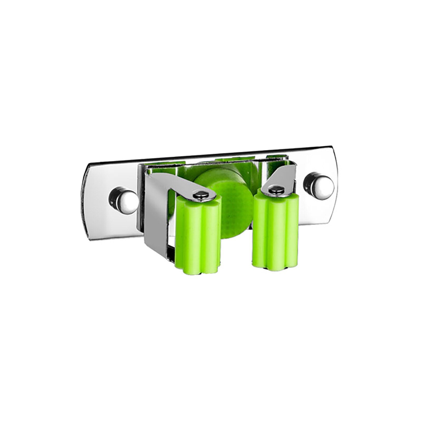Bezem Houder Zware Praktische Clip Mop Organizer Wall Mount Haak Roestvrij Staal Opslag Ruimtebesparend Hanger Multifunctionele: green 1