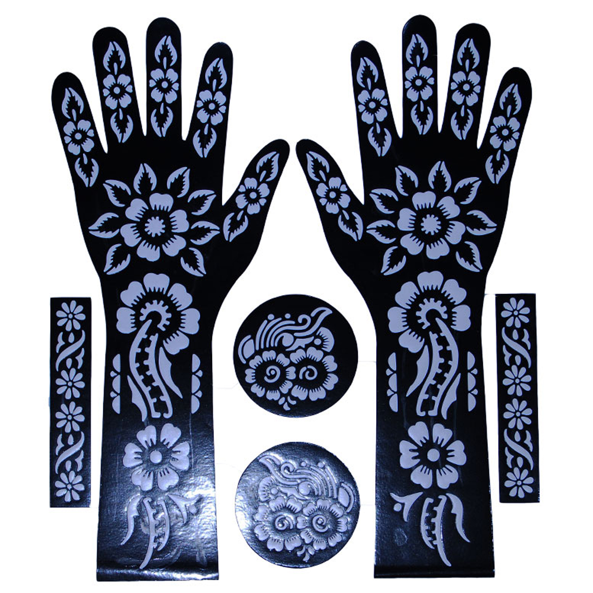 henna Schablone Hand aufbringen 02