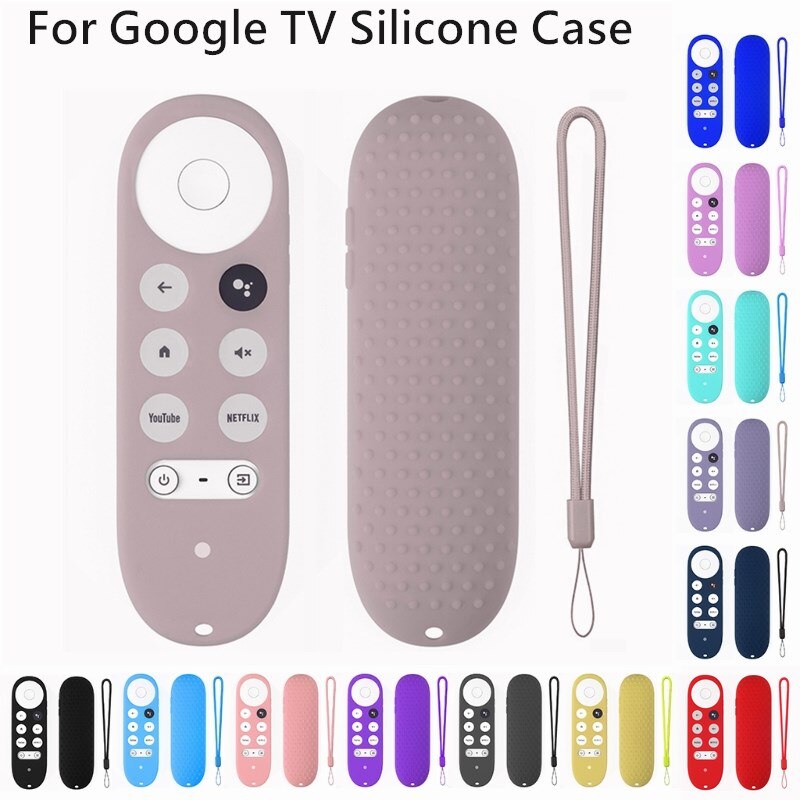 Silicone Case For Chromecast For Google TV Voice Remote Shockproof Protective Cover For Chromecast Voice Remote