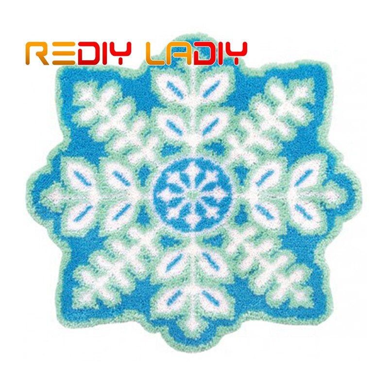 Kits de costura con aguja de lengüeta para alfombra, Alfombra de ganchillo, Alfombra de lana acrílica de Color verde manzana impresa, cojín de lona, tapiz de ganchillo, decoración de sofá: ZD207