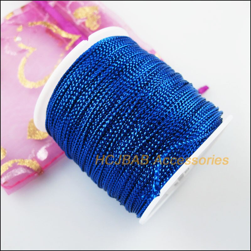 100 m/rollen Blau Gewinde 1mm Perlen Macrame Schnur Verknoten Schnübetreffend