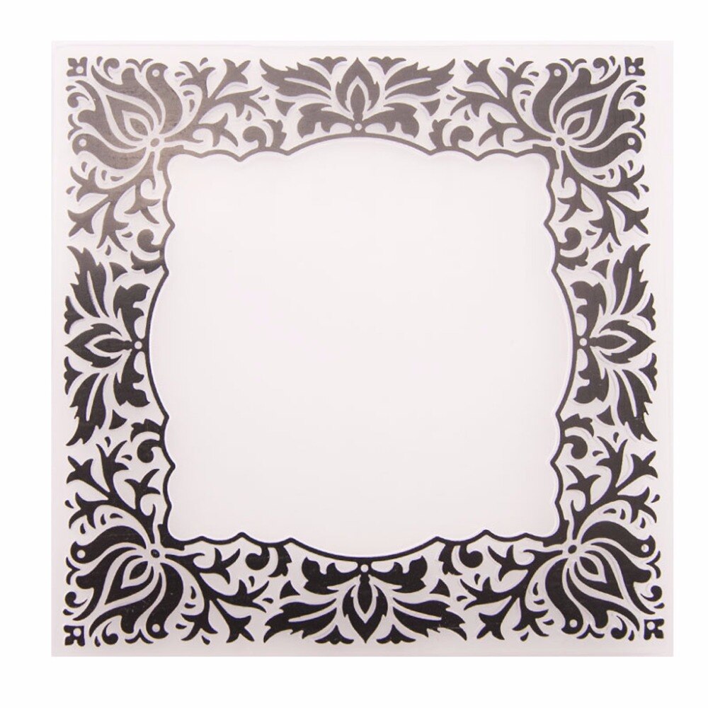 Plastic Embossing Folder Stencils Template Molds DIY Scrapbooking Paper Photo Album Card Decoration Flower Frame-S001