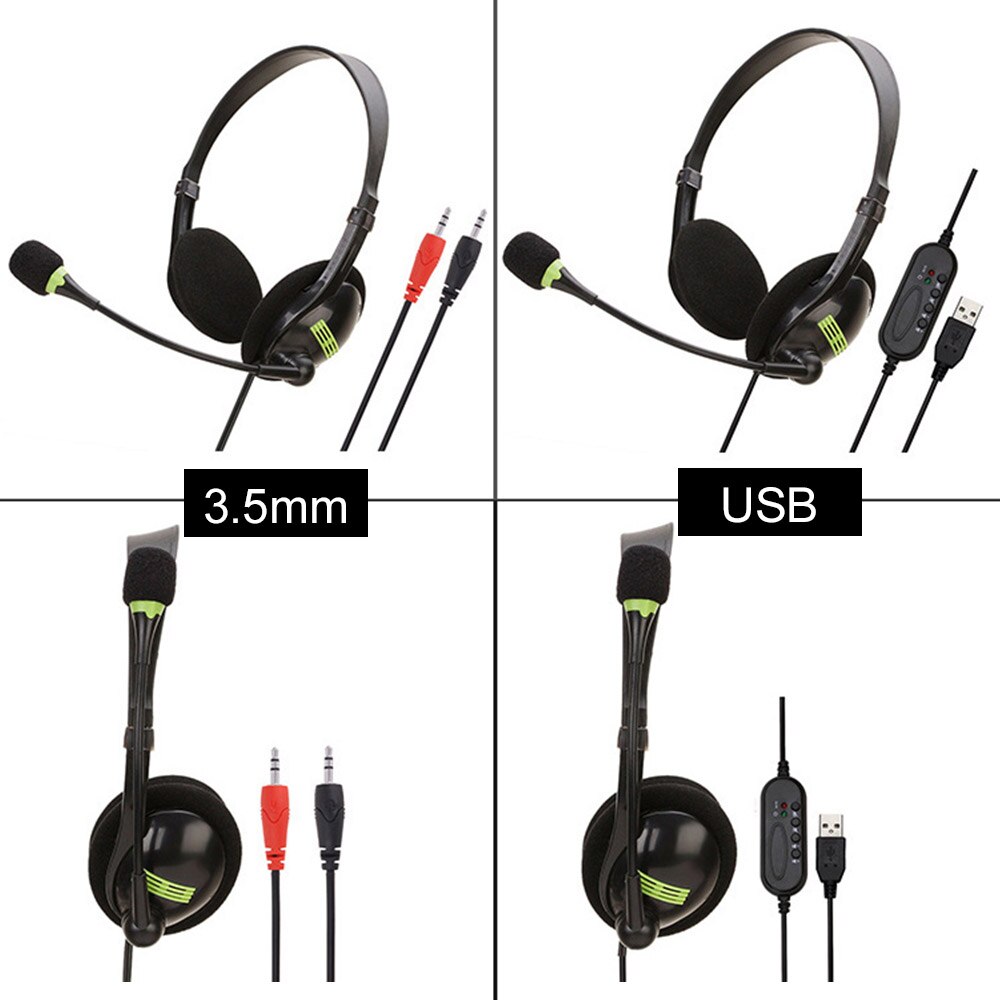 SY440MV USB /3.5mm Gaming Headset Head-mounted for Laptop Computer PC Earphone With Mic Wired Stereo Headphones
