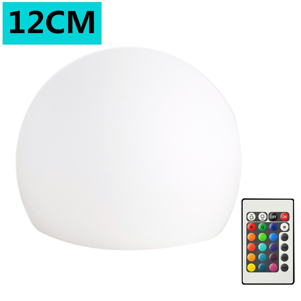 Boruit Rgb Led Waterdichte Tuin Bal Licht Outdoor Gazon Lampen Christmas Party Landschap Zwembad Drijvende Verlichting: 12cm-Rechargeable