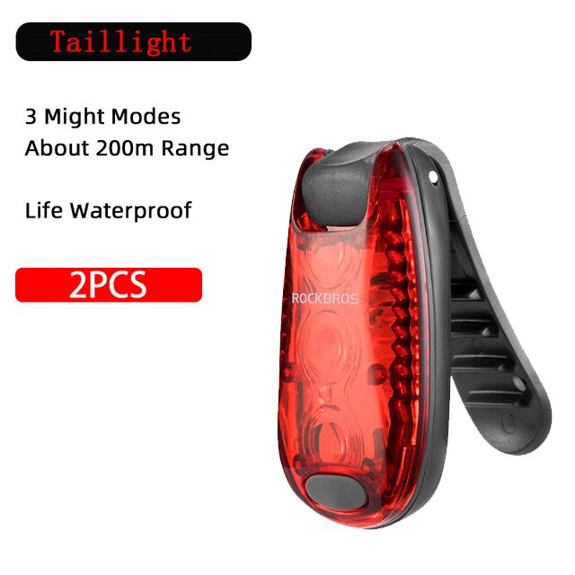 ROCKBROS-Luz LED delantera y trasera para bicicleta, faro trasero para ciclismo de montaña, con USB, 400/800/1000LM: Big Sale  2 pcs