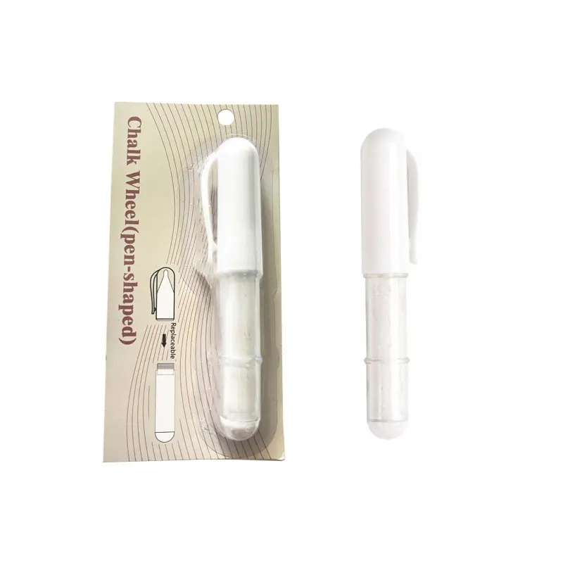 YOMDID-tija de sastre en forma de bolígrafo, rueda de tiza portátil, delineador de sastre DIY, herramienta de marcado para costeros, accesorios de costura de sastrería: Gris claro