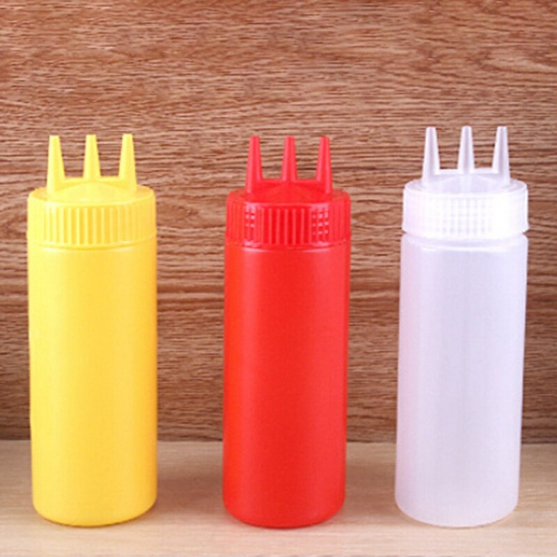 1 Pcs 3 Hole Squeeze Bottle Condiment Dispenser Sauce Vinegar Oil Ketchup