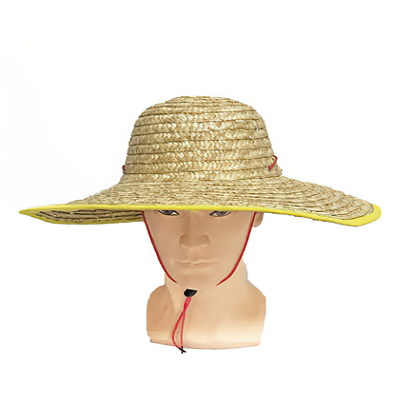 Straw Hat Wheat Straw Farmer Sun Hat Labor Protection Hat Unisex Sun Protection Panama Hat Sun Protection Hat