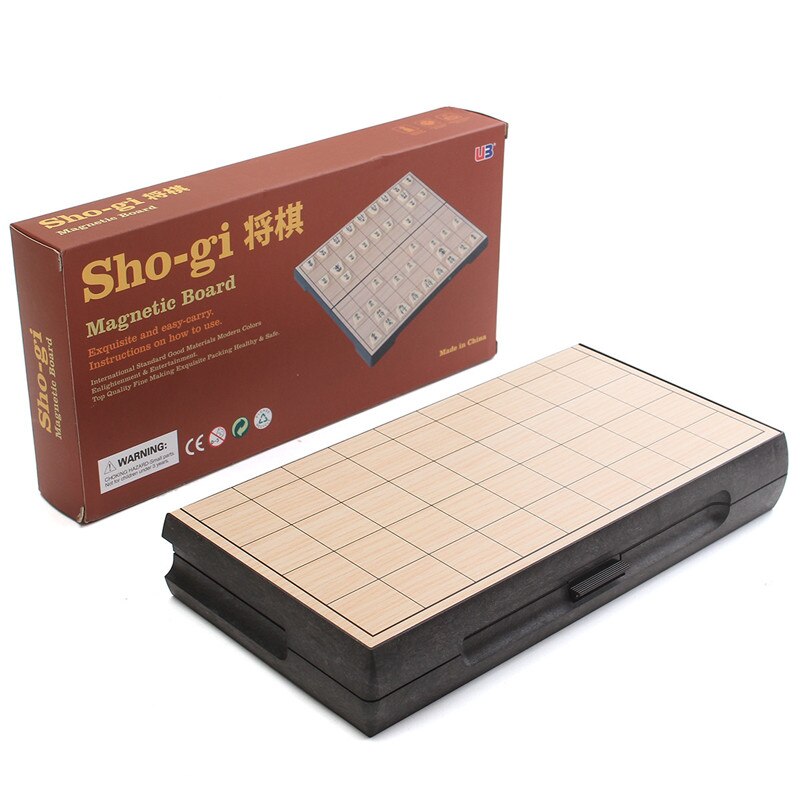 Magnetic Folding Shogi Set Foldable Boxed Portable Japanese Chess Game Sho-gi Exercise logical thinking 25*25*2 cm