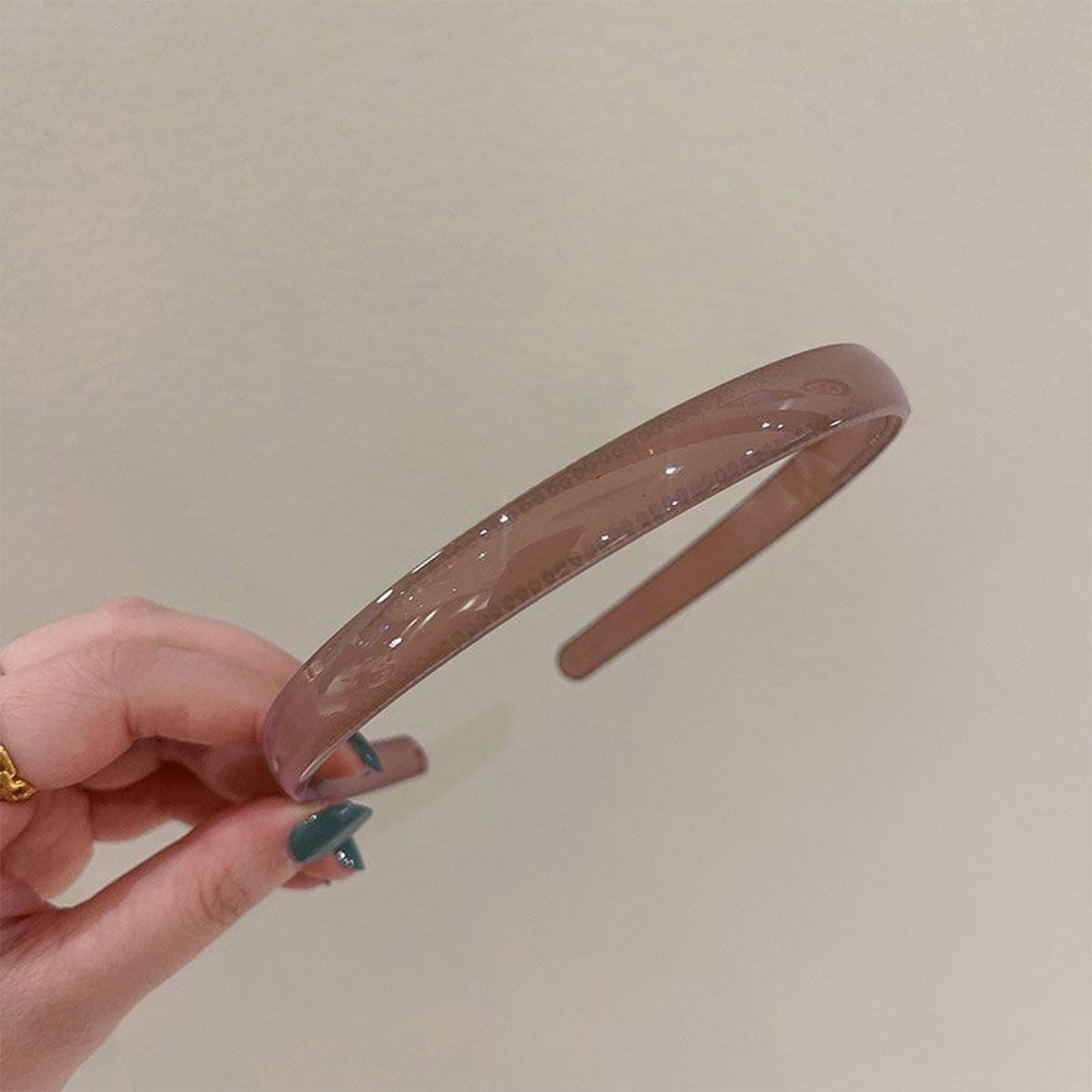 Diadema de plástico translúcido para el pelo, diadema para mujer, diadema para niña, diademas antideslizantes para el pelo, accesorios para el cabello: Gris