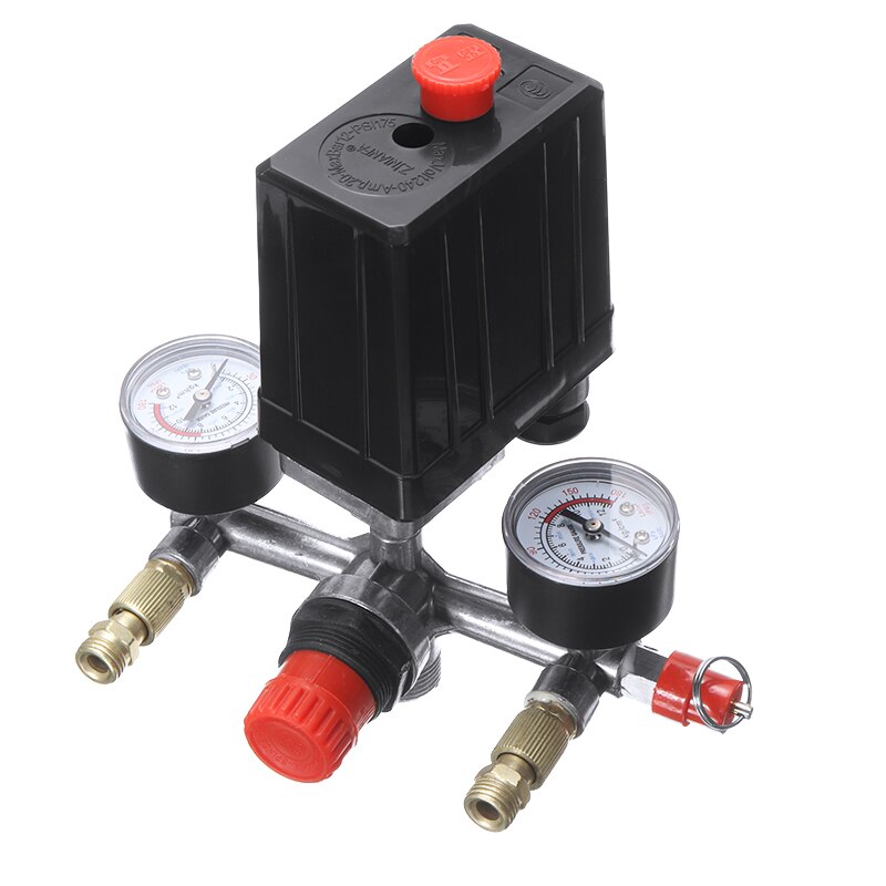 230V Air Compressor Pressure Control Air Valve Manifold Relief Compressor Switch Regulator Gauges Fitting Parts
