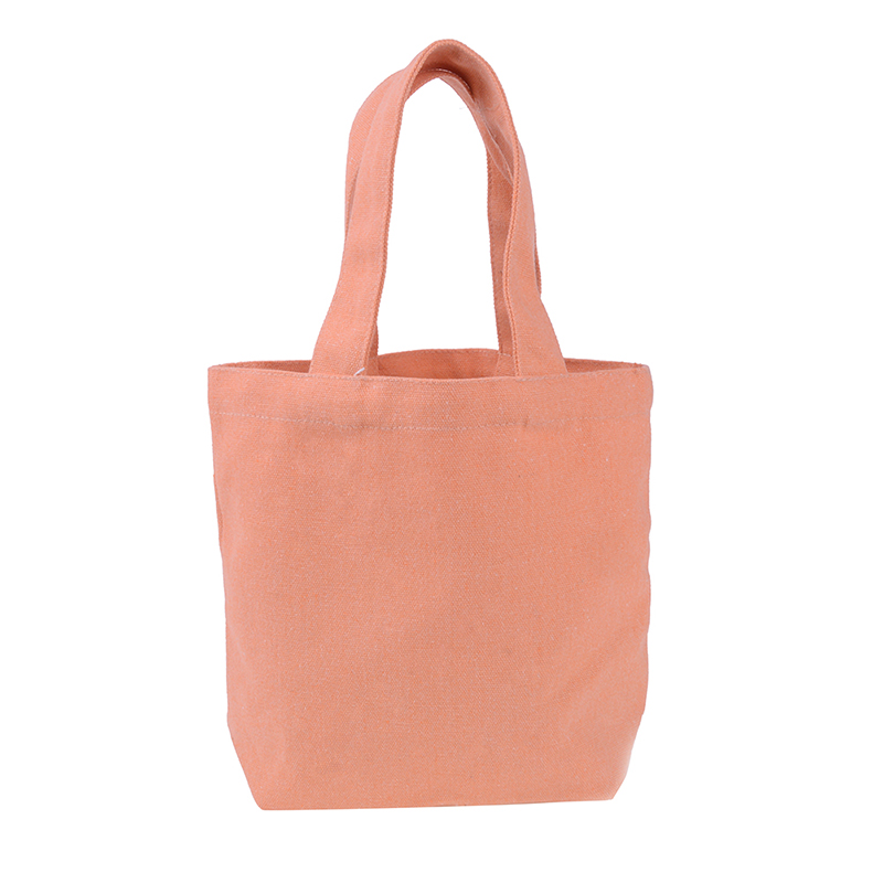 Sac à main en toile de couleur unie sac à provisions pour femme fille sac à Lunch Portable sac de pique-nique sac de rangement pour femme sac 23*21*10cm: Orange