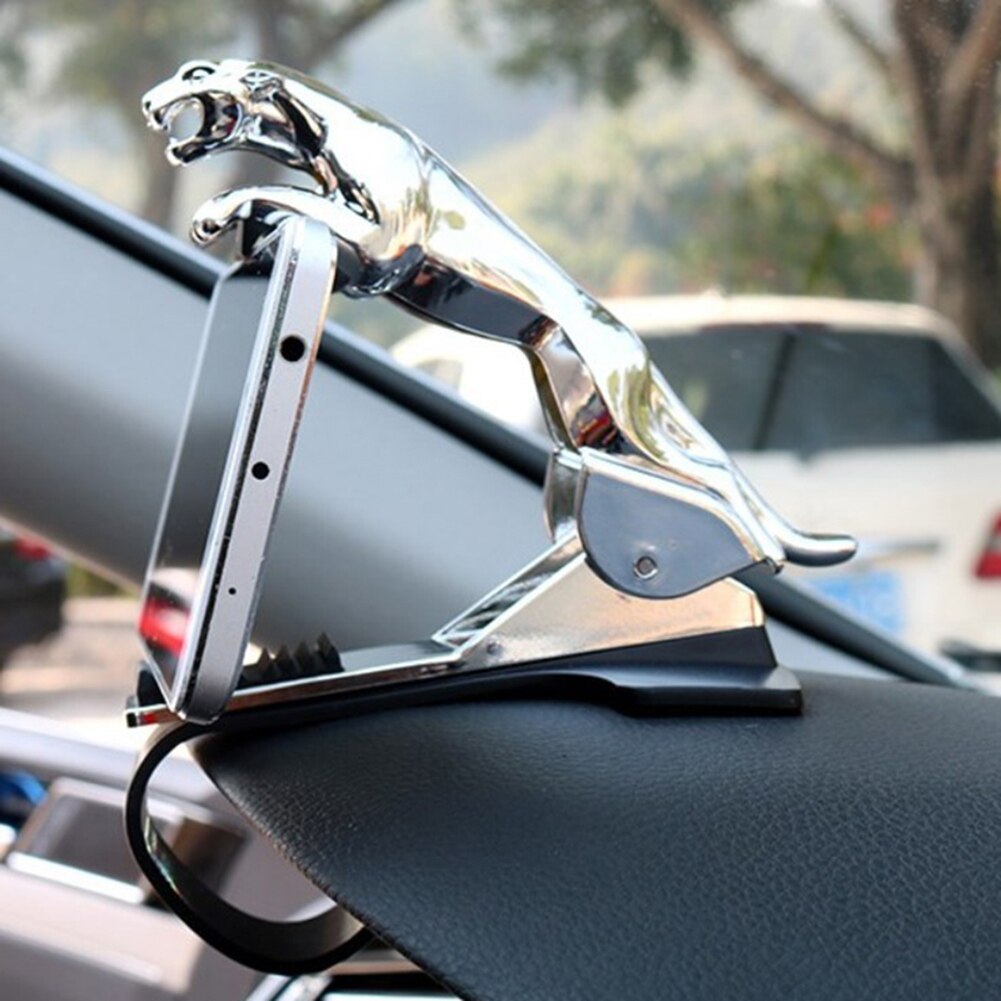 Universele Auto Telefoon Houder Gps Navigatie Dashboard Telefoon Houder Voor Mobiele Telefoon Clip Fold Houder Stand Beugel: silver