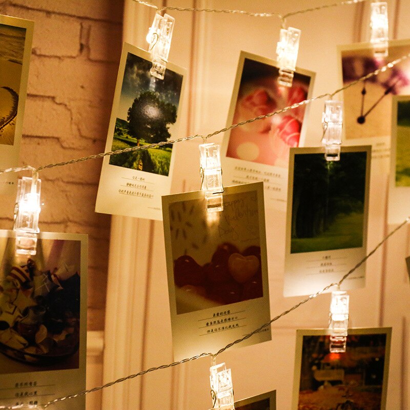 1.5m 3m ledet krans lyssnor julekrans til fotoklipp lyssnor kjede batteridrevet kobbertråd fe lys