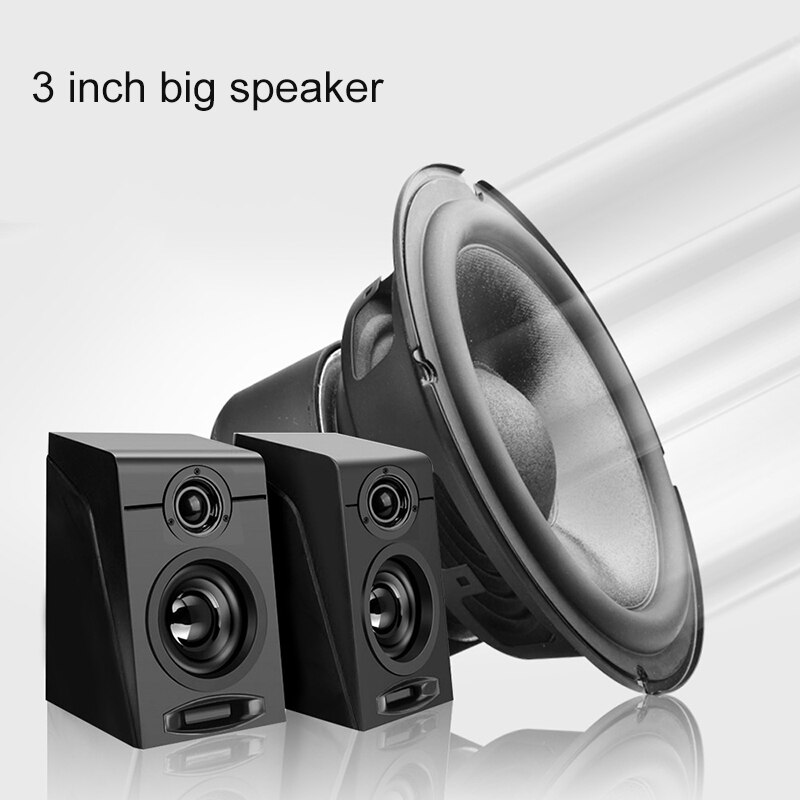 Computer Speakers with Surround Stereo USB Wired Powered Multimedia Speaker for PC/Laptops/Smart Phone
