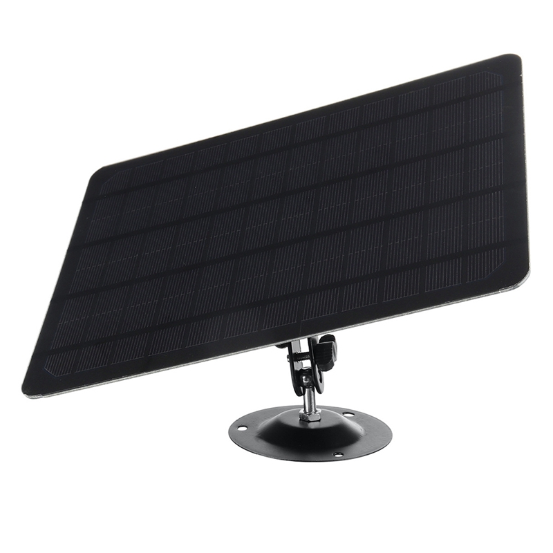 Solar Panel For Security Camera, Waterproof Solar Panel With 360° Adjustable Mounting,With 3 Meter Micro-Charging Cable