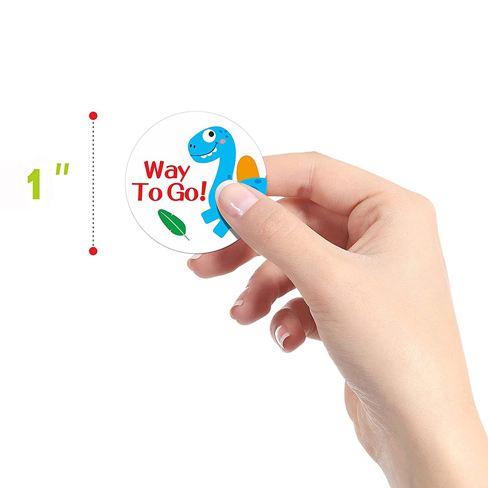50-500 Stuks Ronde Dinosaurus Dier Kinderen Beloning Sticker Leuke Speelgoed Tags Decoratie Afdichting Label Briefpapier Levert Stickers