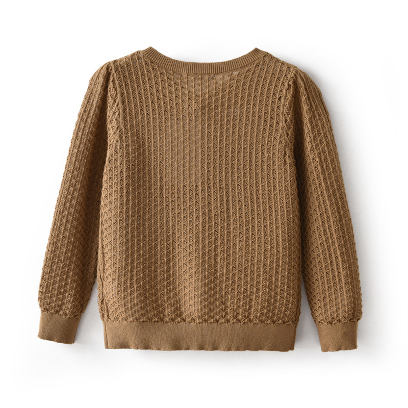 Clibeso-cárdigan de punto para niños y niñas, suéteres finos de manga larga, camisas con aire acondicionado, ropa de vacaciones, verano, 2022