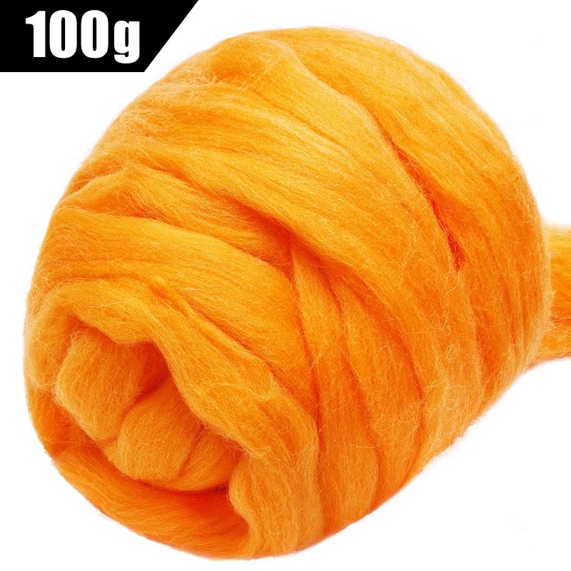 LMDZ – fil de laine Orange 3.53oz, fournitures de feutrage de laine, laine, fil épais pour le bricolage fait à la main