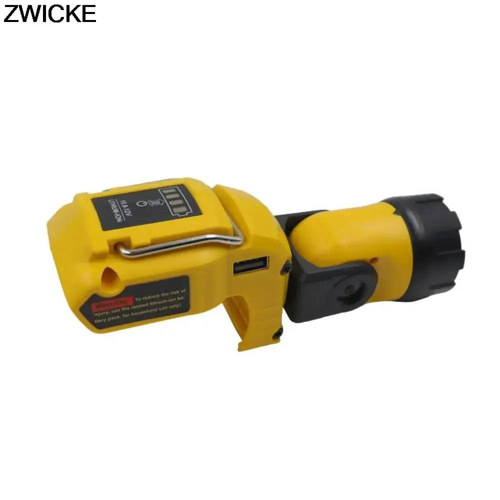 Voor Dewalt 10.8 V-12 V Li-Ion Batterij DCB124 DCB120 DCB123 Oplaadbare Draaibare Zaklamp Lampen Outdoor Zaklamp LED werklamp