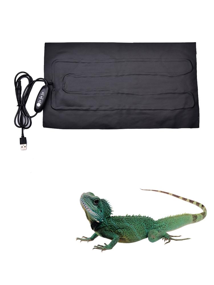 Reptiel Verwarming Pad Timing Schakelaar Temperatuurregeling Huisdier Warm Film Kussen PU Verwarming Doek Warmte Mat