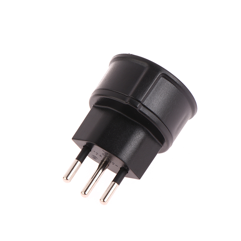 1pc europæiske frankrig til schweiziske stik rejseadapter 3 -benet stik 10a 250v strømstik eu til schweiz elektrisk stikkontakt: Grøn