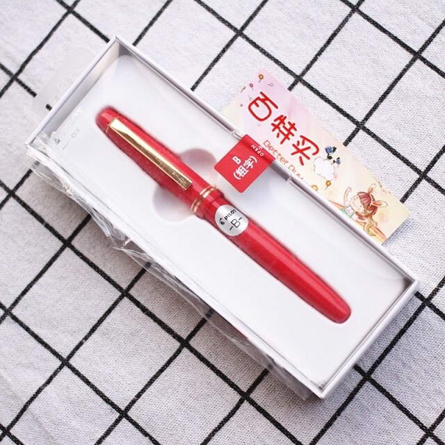 PILOT 78g 78g+ 22k golden Transparent color original Iridium fountain pen students practice calligraphy ef f m nib: Red / M