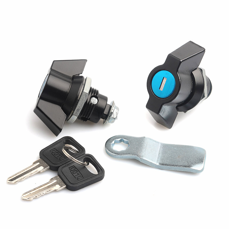 MS408-1 Distribution Box Lock Switch Cabinet Industrial Hardware Equipment Chassis Plug Core Lock Rotary Tongue Lock with 2 Keys