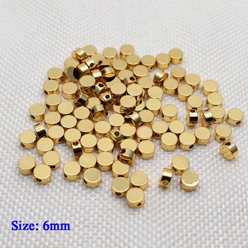 6mm Pentagram heart cross Butterfly shape Beads Metal Copper beads Gold Loose beads for Jewelry Making DIY Bracelet hole 1.7mm