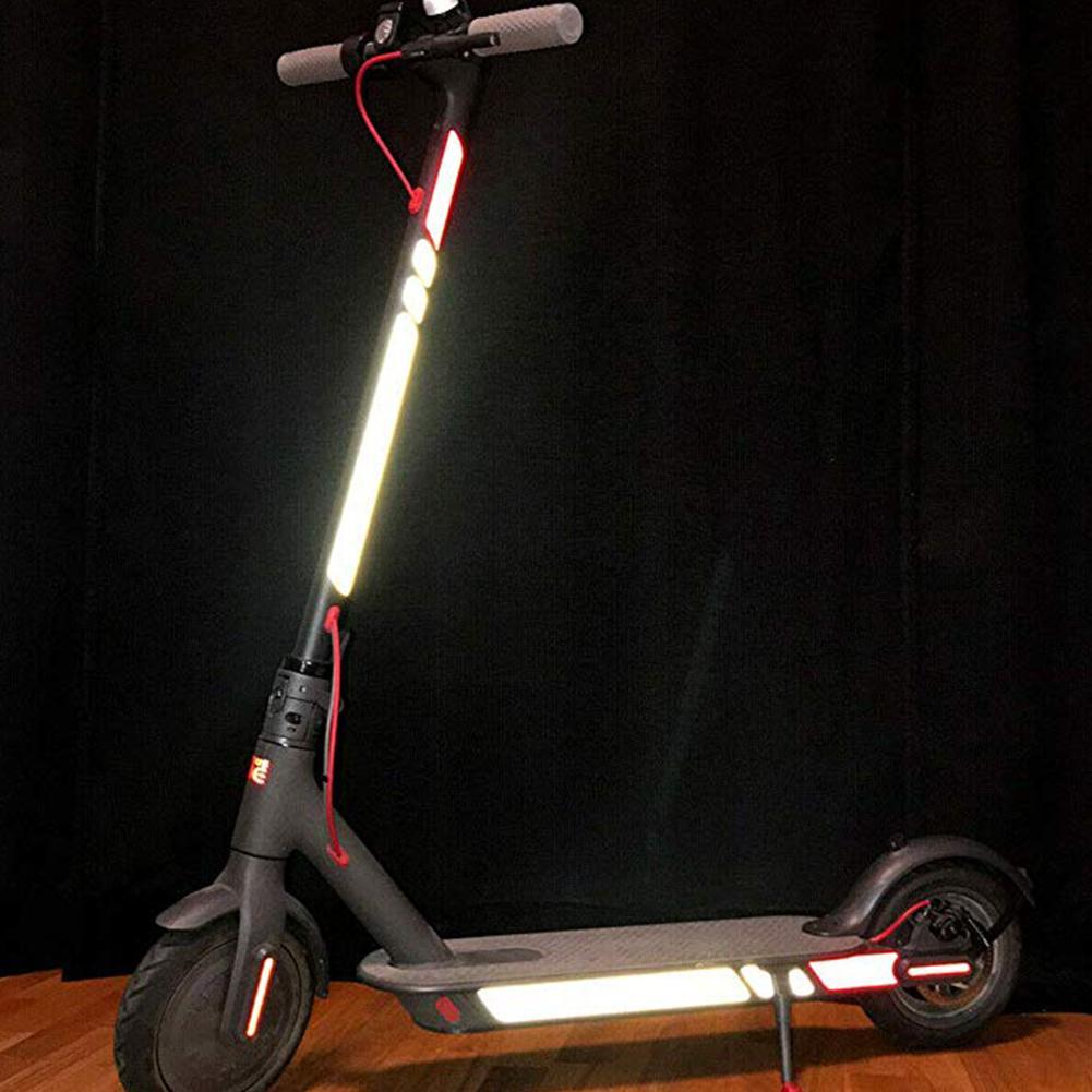 Reflekterende styling klistremerker sikkerhets rullebrett advarsel stripe elektrisk scooter deler til xiaomi mijia  m365 scooter reflekterende