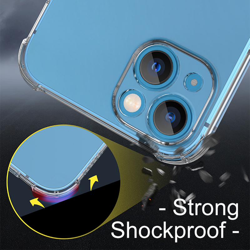 1.5mm Dikke Schokbestendige Clear Case Voor iPhone 15 Plus Transparante Fundas Voor iphone 11 12 13 mini 14 15 Pro Max Soft Cover Cases