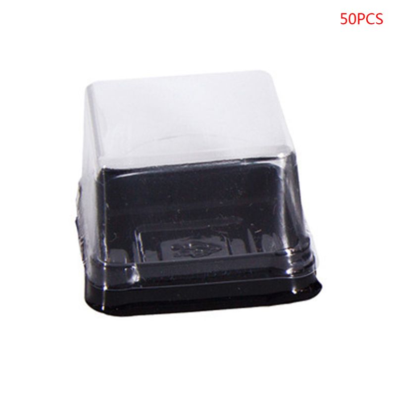 50pcs 63/100g Square Moon Cake Trays Mooncake Package Box Container Holder Mid-autumn Festival: 01BK