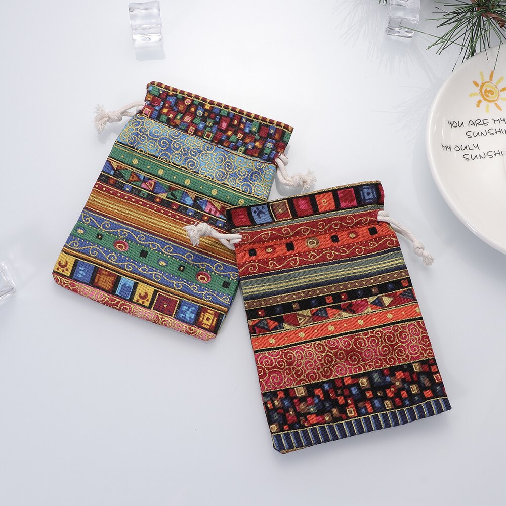 10 stuks bundelzakjes, handige draagbare stoffen zakjes, zakjes voor sieraden, verpakkingszakjes voor festivals, feesten en bruiloften