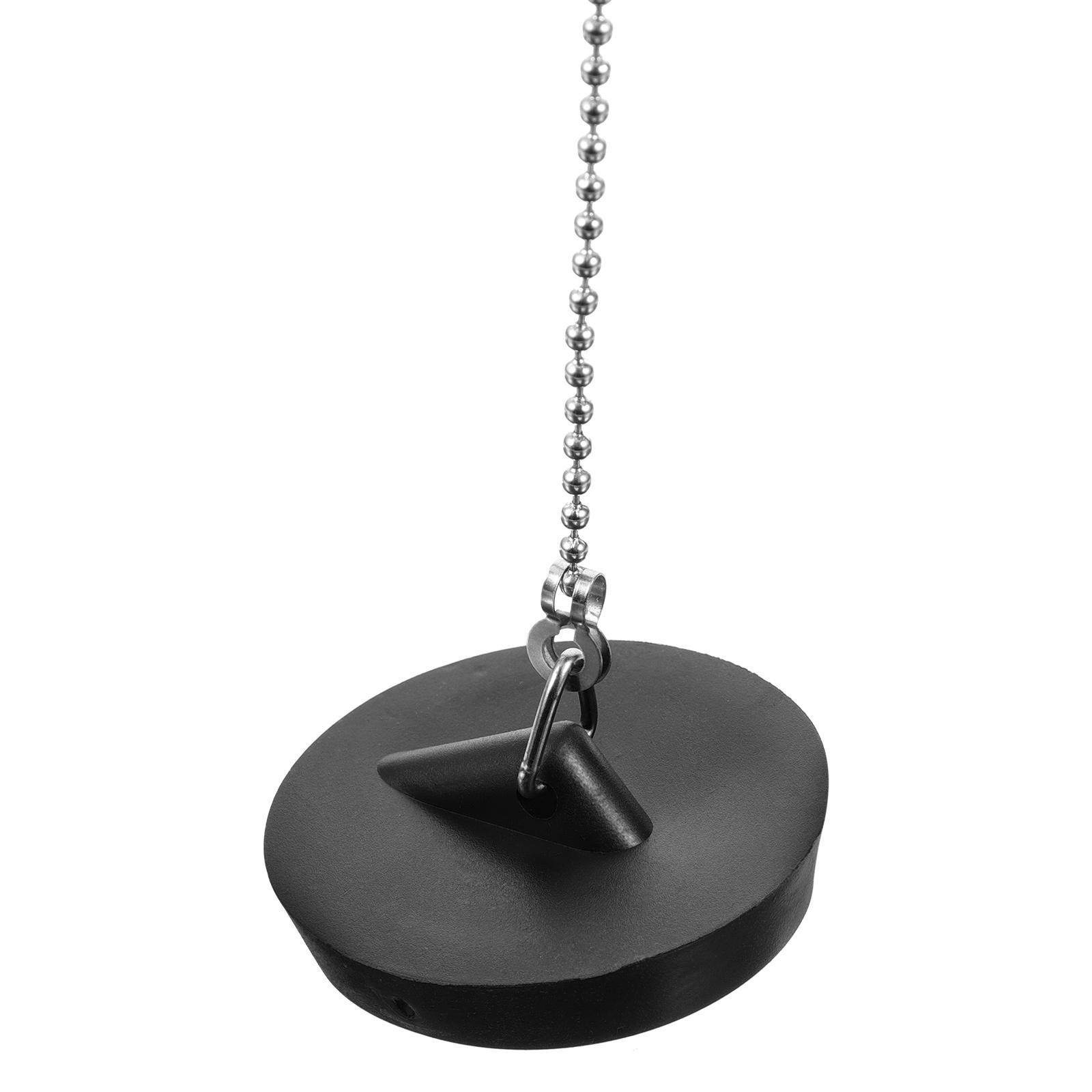 Universal Rubber Water Stopper Drain Plug Bathtub Sink Bathroom Chain Metal Washbasin Tub Stoppers Accessories