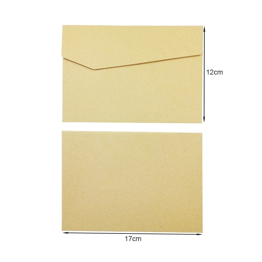 10Pcs/lot 170*120mm Vintage Europen Style Kraft Paper Envelopes DIY Multifunction Wedding Envelope Window Envelopes