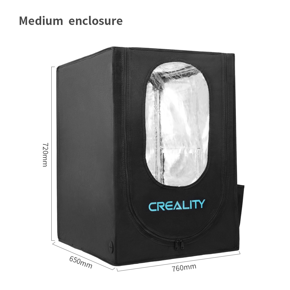 CREALITY-carcasa multifunción para impresora 3D, caja de tres tamaños a elegir, papel de aluminio con marco retardante seguro, instalación fácil y rápida: Medium Enclosure