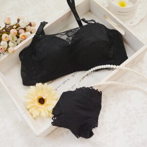 Brand children Underwear Intimates Lace Comfortable trainning Bra Set Young Girls Sweet Lace Bra and briefs: 02 / 16