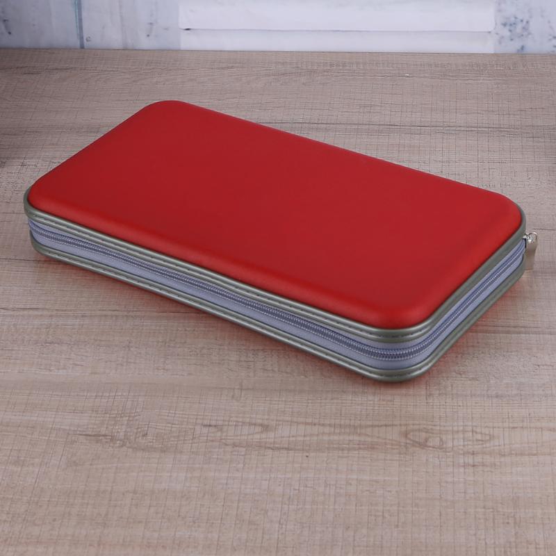 Portable 80pcs Capacity CD DVD VCD Disc Wallet Storage Organizer Case Holder Album Box Carry Pouch Bags
