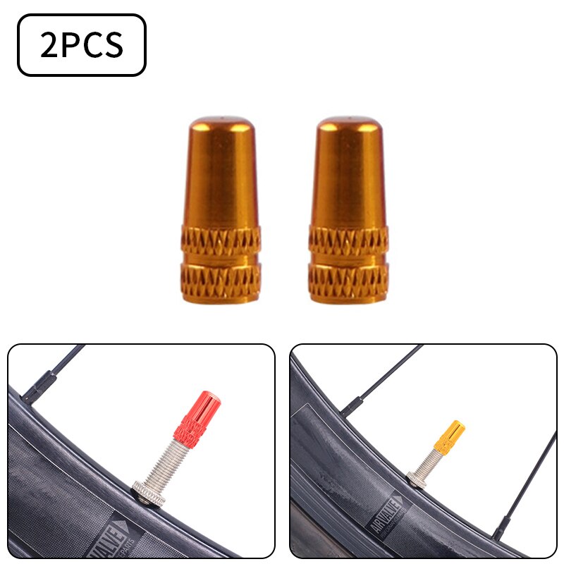 3PCS Bicycle Valve Cap Aluminum Bicycle Presta Valve Cap High Pressure Spikes Tire Valve Dust Cover MTB Bike Bicycle Accessories: Gold B