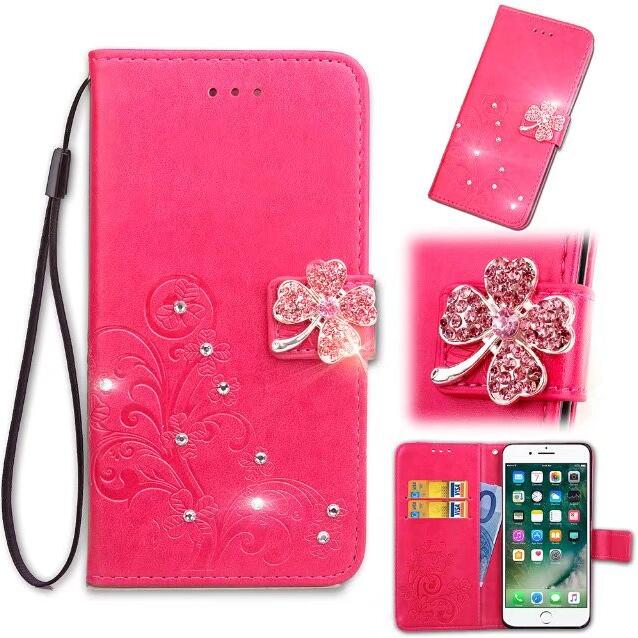 Abdeckung Telefonkasten Für Nokia Lumia 930 5,0 "N930 Flip Pu-leder TPU Shell Klee Diamant Stil Holster Tasche Kick High: Jewelled Rose