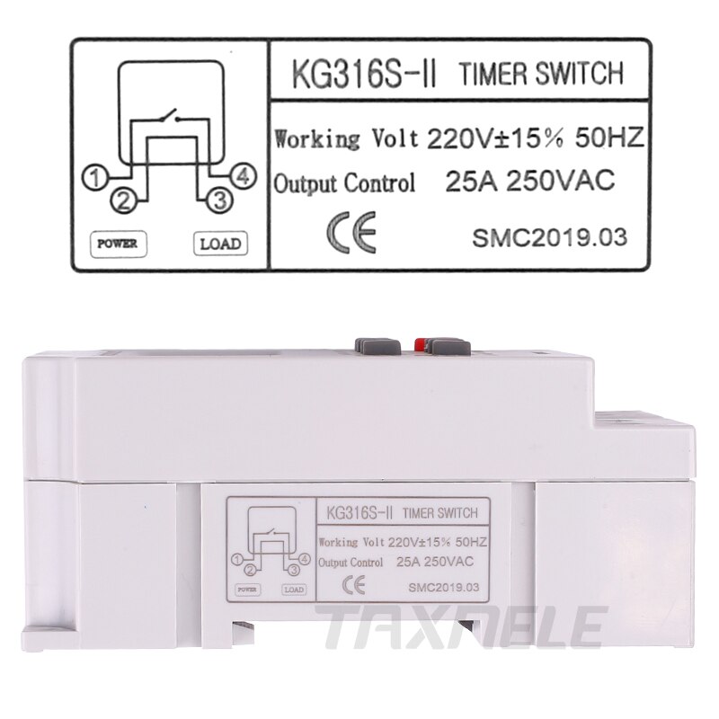 KG316 S High Load 30A 220V 7 Days Weekly Digital Electronic Lighting Timer Interval 1 Second Power Direct Output