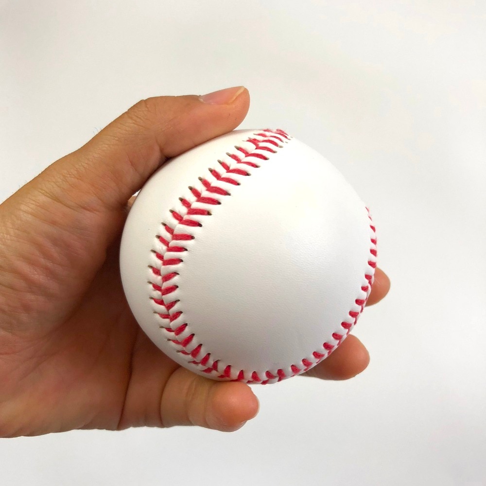 One Piece 9" Handmade Baseballs Rubber Inner Soft Baseball Balls Softball Training Exercise Baseball Fits For Alloy Baseball Bat