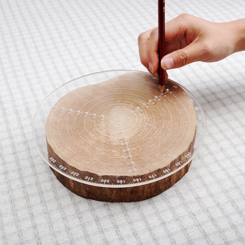 Center Finder Tool Woodworking Compass for Woodturners Bowls Lathe Work Clear Acrylic Drawing Circles Diameter CNIM