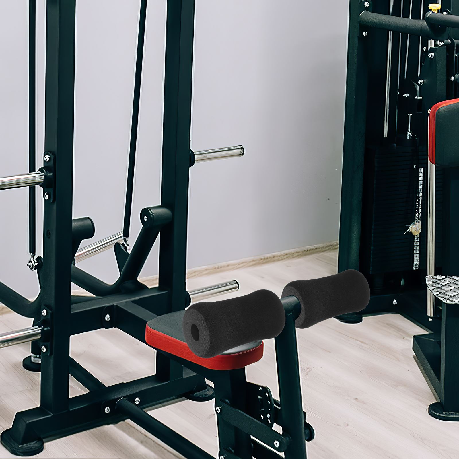 4 stuks voetschuimkussentjes zwarte schuimrollen vervanging voor beenverlenging voor halterbank thuisbank en gymtrainingsmachines
