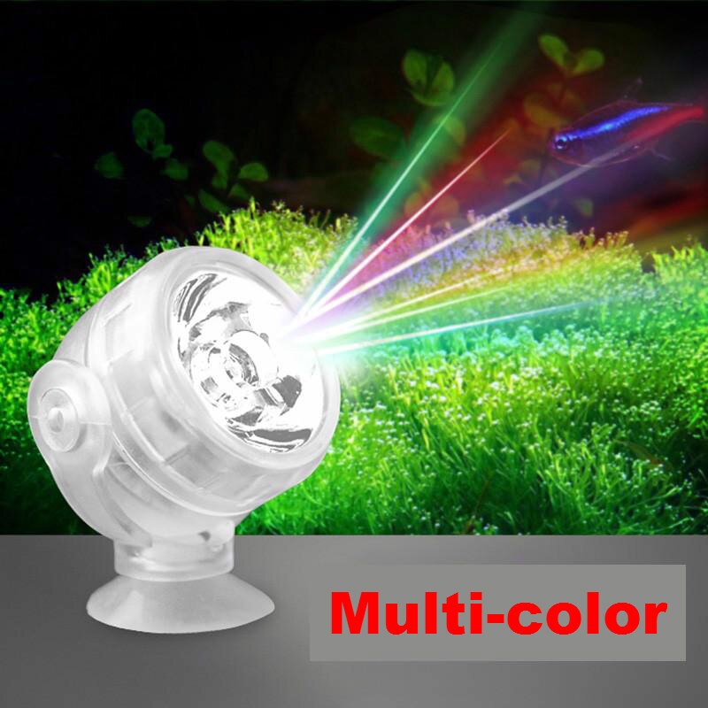 Mini Decorative Aquarium Led Lighting Waterproof Submersible Fish Tank LED Light Spotlight Lamp Aquarium Background: Navy Blue