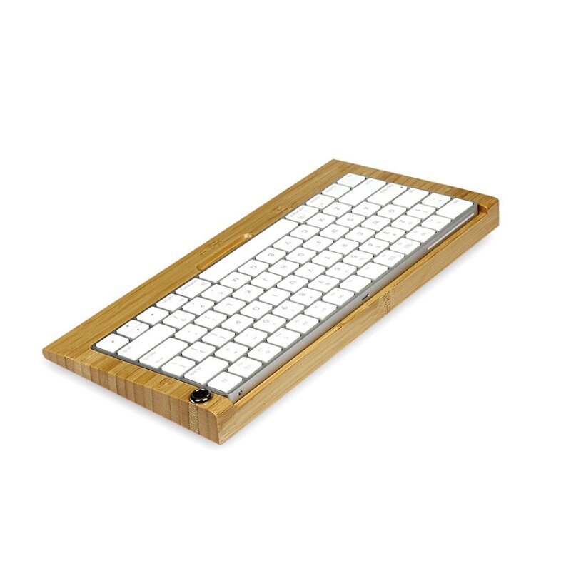 Samdi tastaturstativ bambus tastaturbakke dock holder til apple til imac tastatur stående holder tastaturbakke