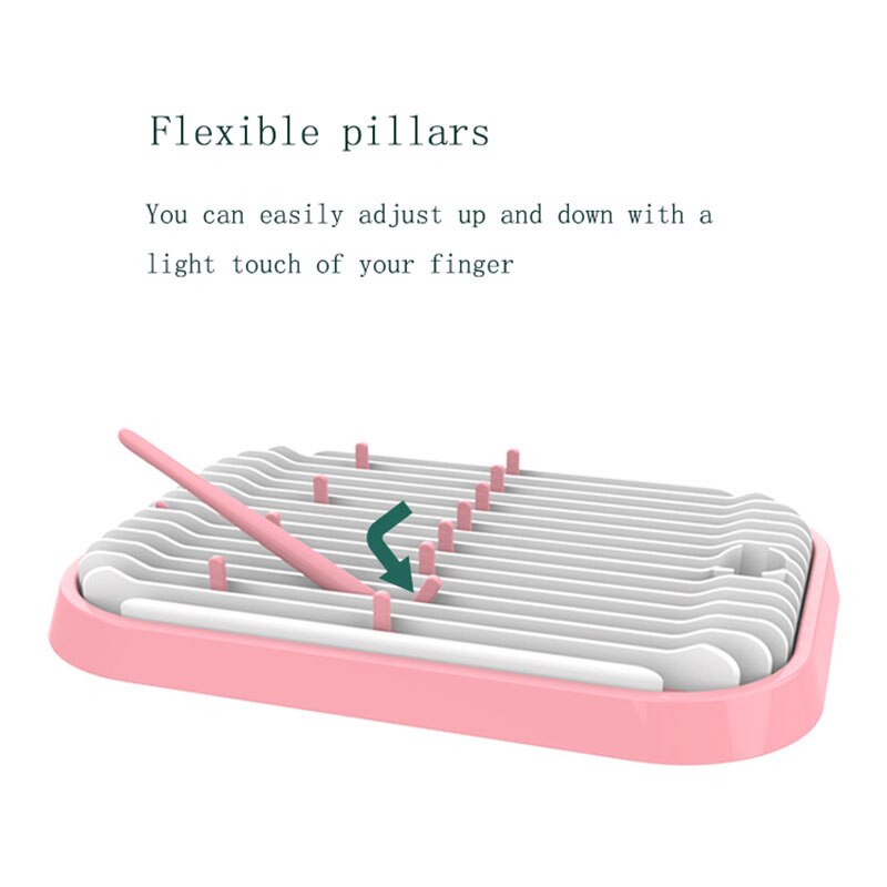 Foldable Baby Bottle Drying Rack Green Baby Milk Bottle Cleaning Drain Rack Portable Bottle Dryer Machine Bottle Drying Cabinet