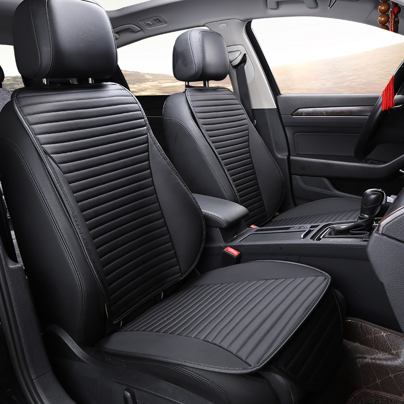fácil de limpiar no se mueve los cojines del asiento del coche, accesorios cuatro estaciones universal pu cuero asientos no deslizantes cubierta impermeable M1