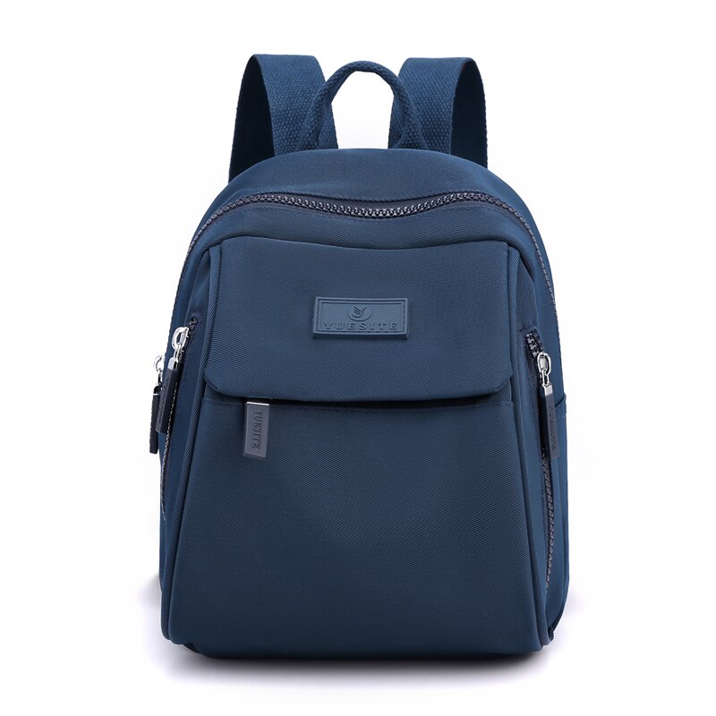 Mochila pequeña de nailon para mujer, morral pequeño de compras, resistente al agua, a la , bonita, 2022: Azul